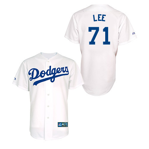 Zach Lee #71 Youth Baseball Jersey-L A Dodgers Authentic Home White MLB Jersey